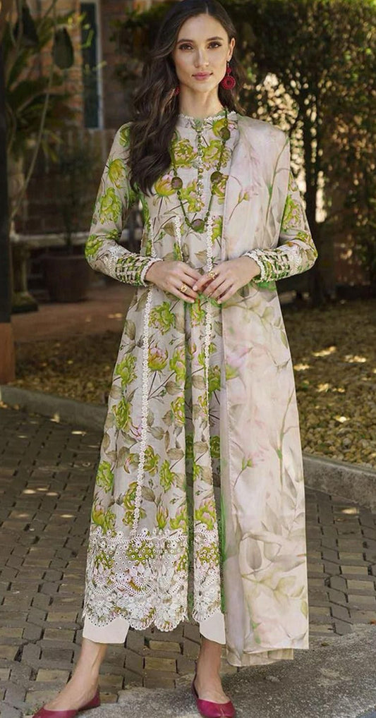 2026 IZNIK Lawn Collection 3pcs Suit (Lemon Chiffon)