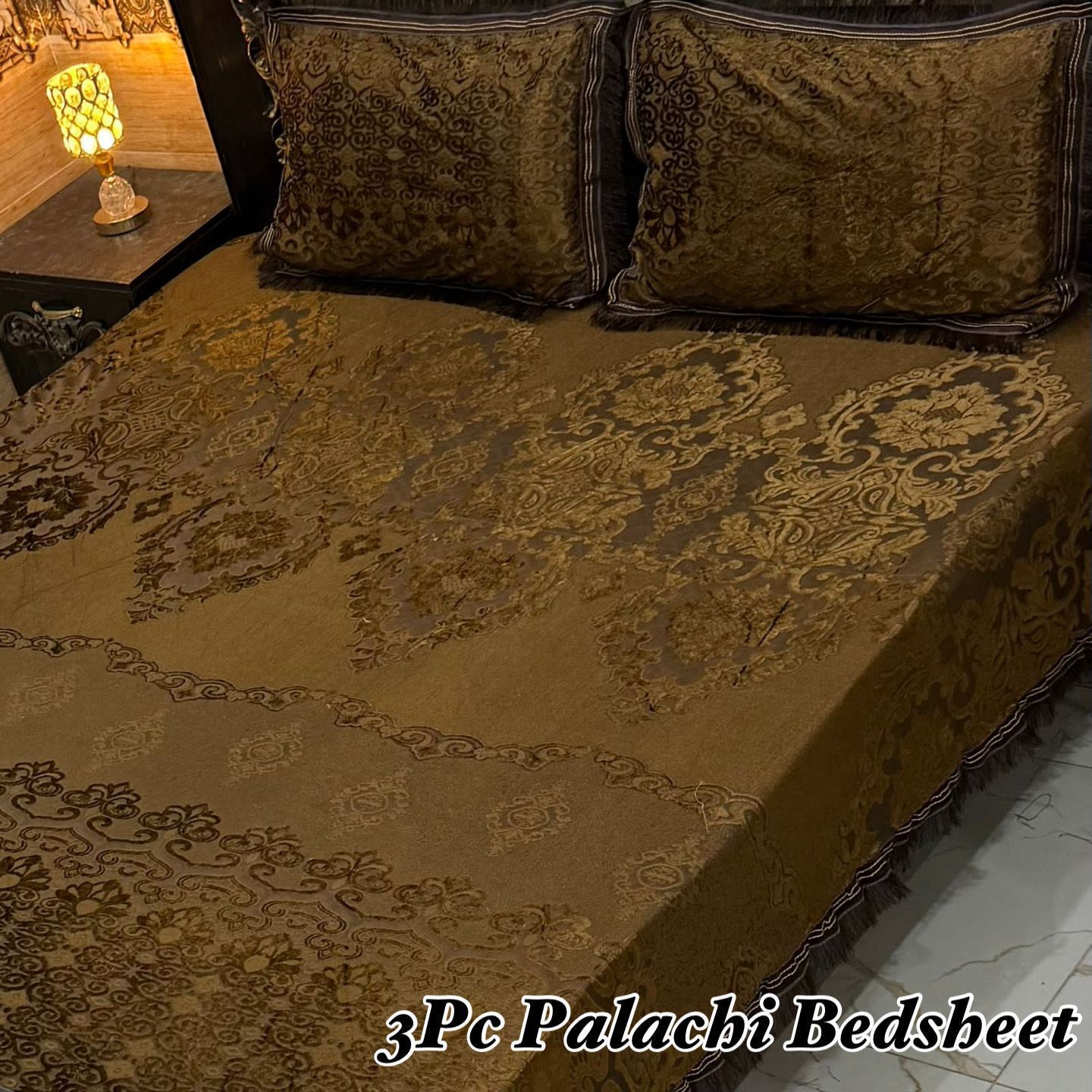Choclate 3PC PALACHI BEDSHEET 😍