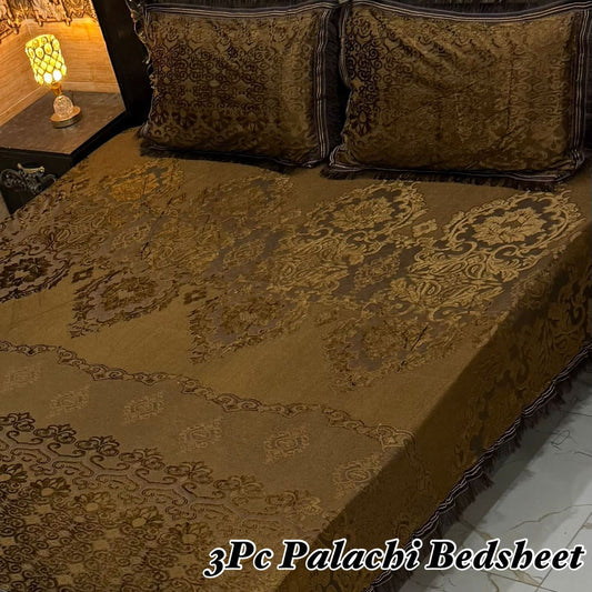 Choclate 3PC PALACHI BEDSHEET 😍
