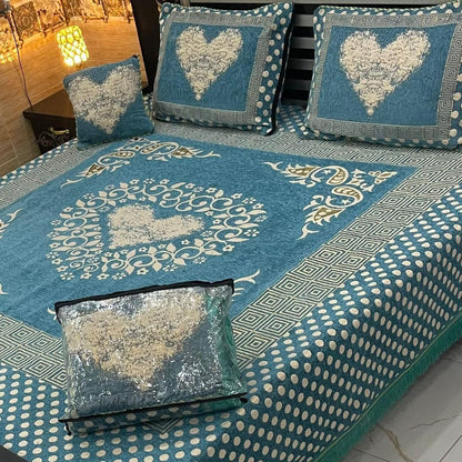 4Pc Velvet Jaquard Bedsheet