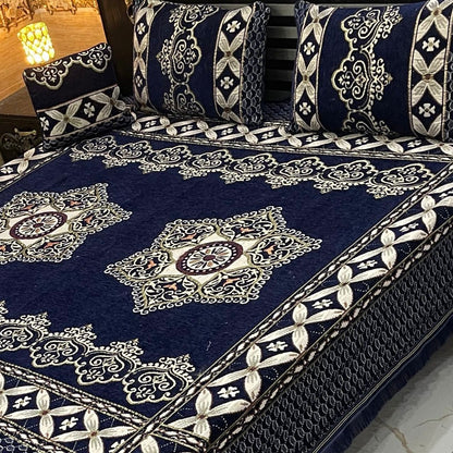 4Pc Velvet Jaquard Bedsheet