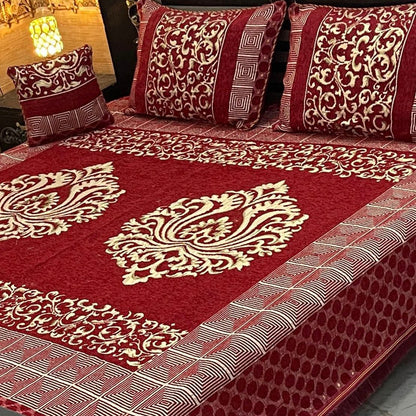 4Pc Velvet Jaquard Bedsheet