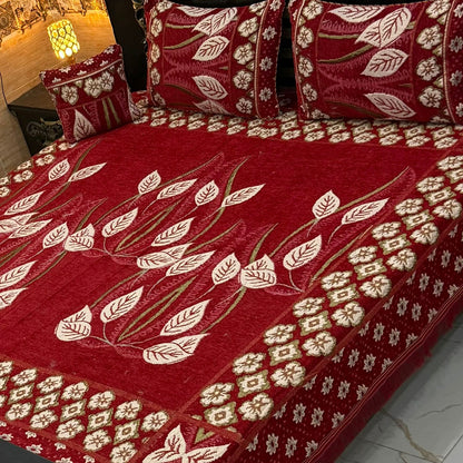 4Pc Velvet Jaquard Bedsheet