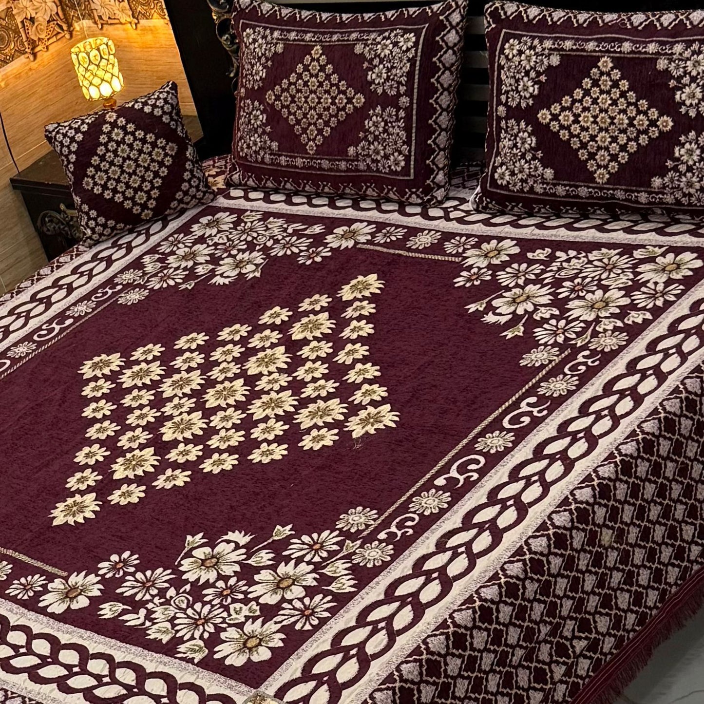 4Pc Velvet Jaquard Bedsheet