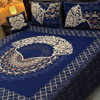 4Pc Velvet Jaquard Bedsheet
