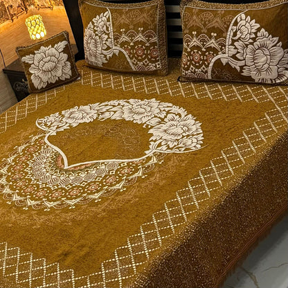 4Pc Velvet Jaquard Bedsheet