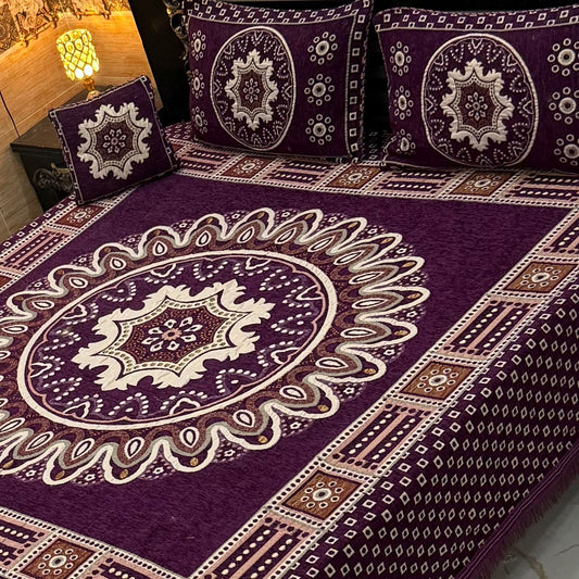 4Pc Velvet Jaquard Bedsheet collection