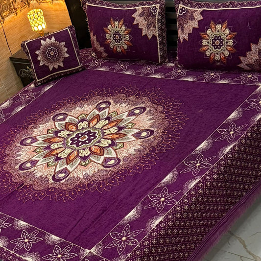 4Pc Velvet Jaquard Bedsheet trending