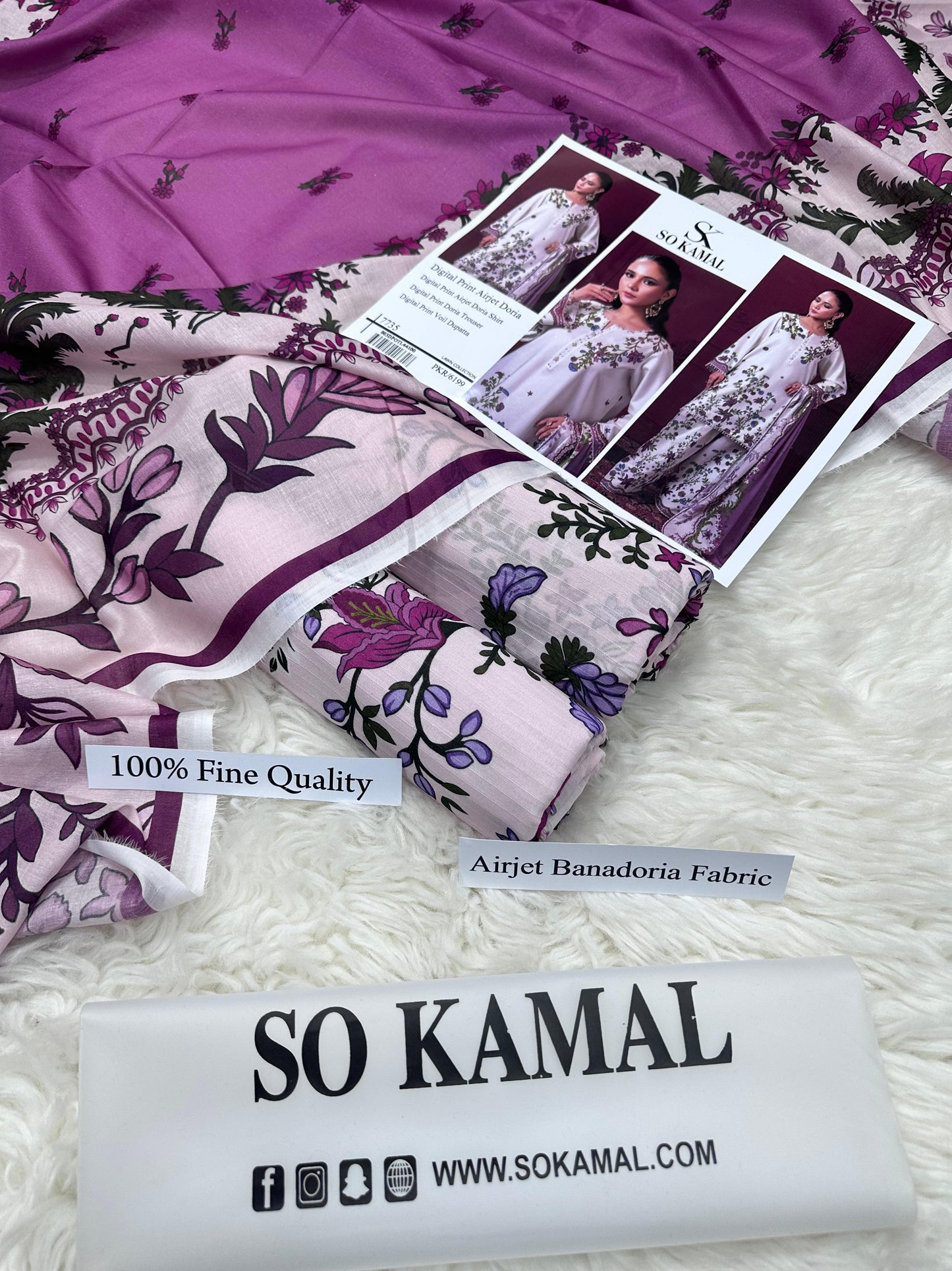 AIRJET DORIA LAWN DIGITAL PRINT ALLOVER VOLUME 3Pc